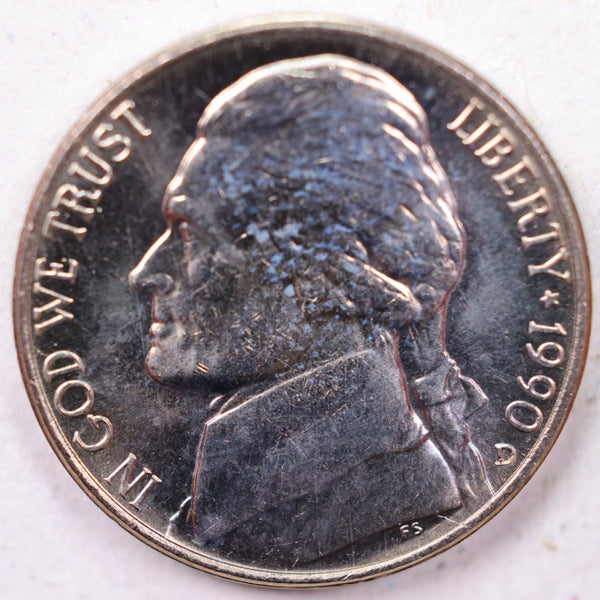 1990-D Jefferson Nickel, Uncirculated coin, Store #UN990D
