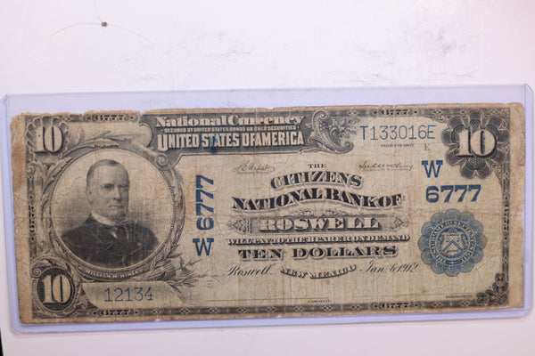 1902 $10 National Currency., Roswell, N.M. Store #06158