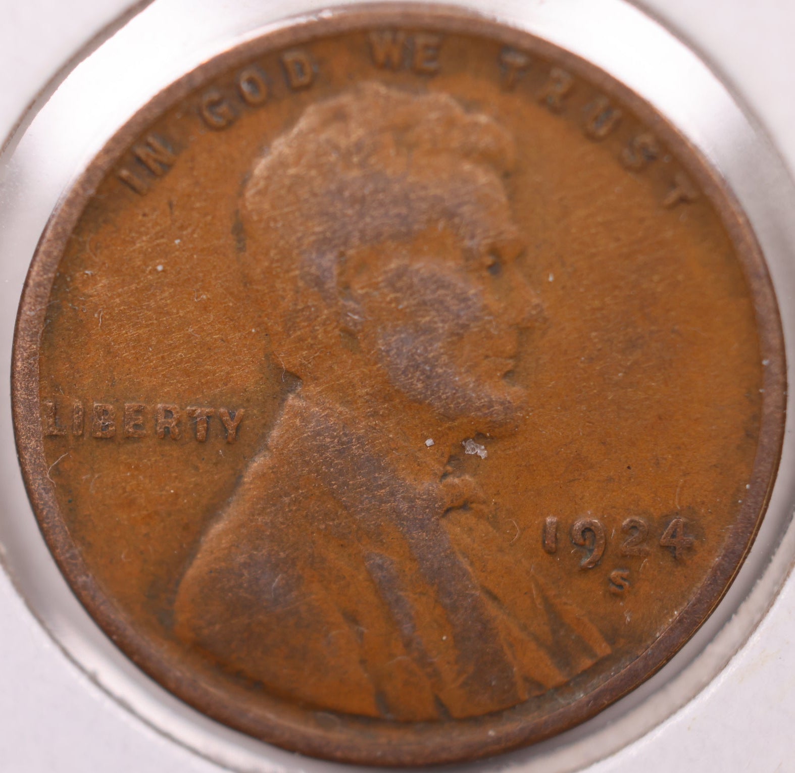 1924 S Lincoln Wheat Cent, Fine Circulated Coin, Store #CT0923