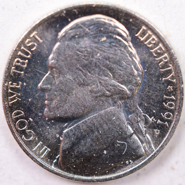 1991-P Jefferson Nickel, Uncirculated coin, Store #UN991P