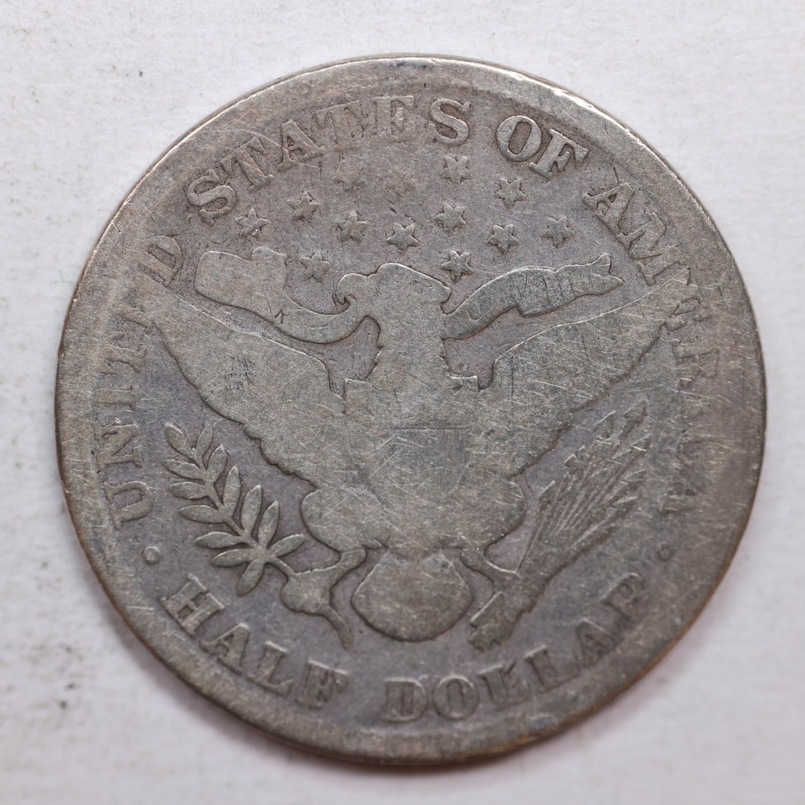 1894 Barber Silver Half Dollar, About Good Circulated Coin, Store #HR1054