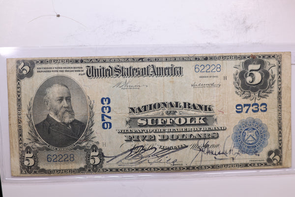 1902 $5 National Currency., Suffolk, VA. Store #06170