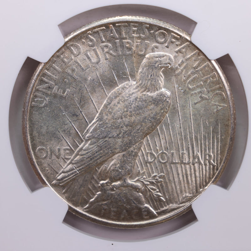 1925-S Peace Silver Dollar., PCGS AU-58., Store Sale