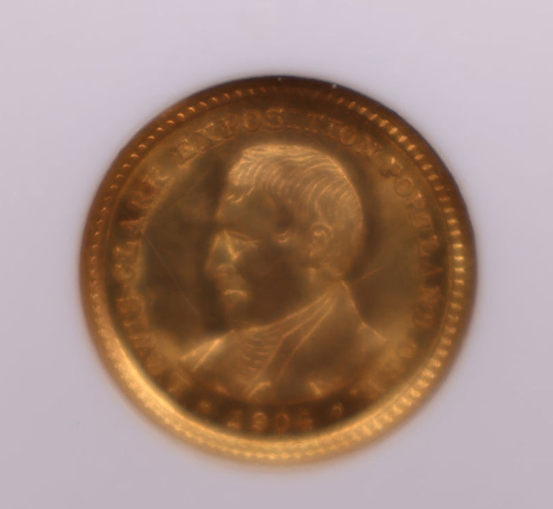 1904 $1 Lewis & Clark Gold Commemorative., NGC MS-62., Store
