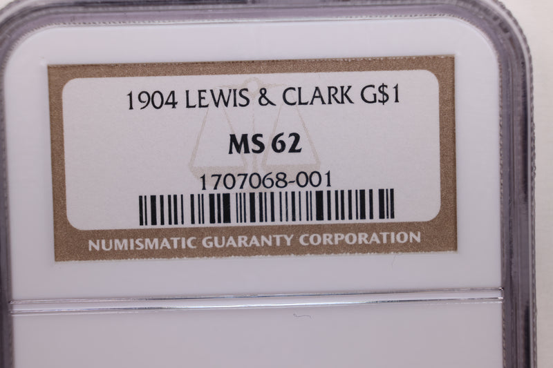 1904 $1 Lewis & Clark Gold Commemorative., NGC MS-62., Store