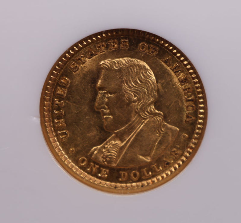 1904 $1 Lewis & Clark Gold Commemorative., NGC MS-62., Store
