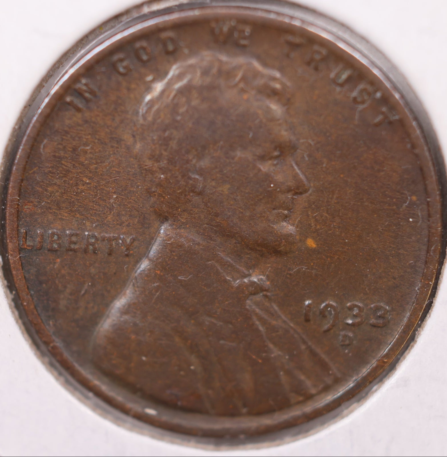 1933 D Lincoln Wheat Cent, Fine Circulated Coin, Store #CT0937