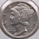 1935-D Mercury Silver Dime, Very Fine+ Circulated Coin, Store