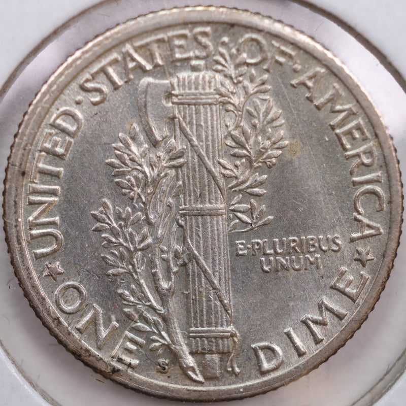 1935-S Mercury Silver Dime, Mint State Uncirculated Coin, Store