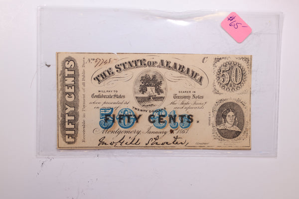 1870 50 Cents, Raleigh, N.C. Affordable Collectible Currency, Store #06206