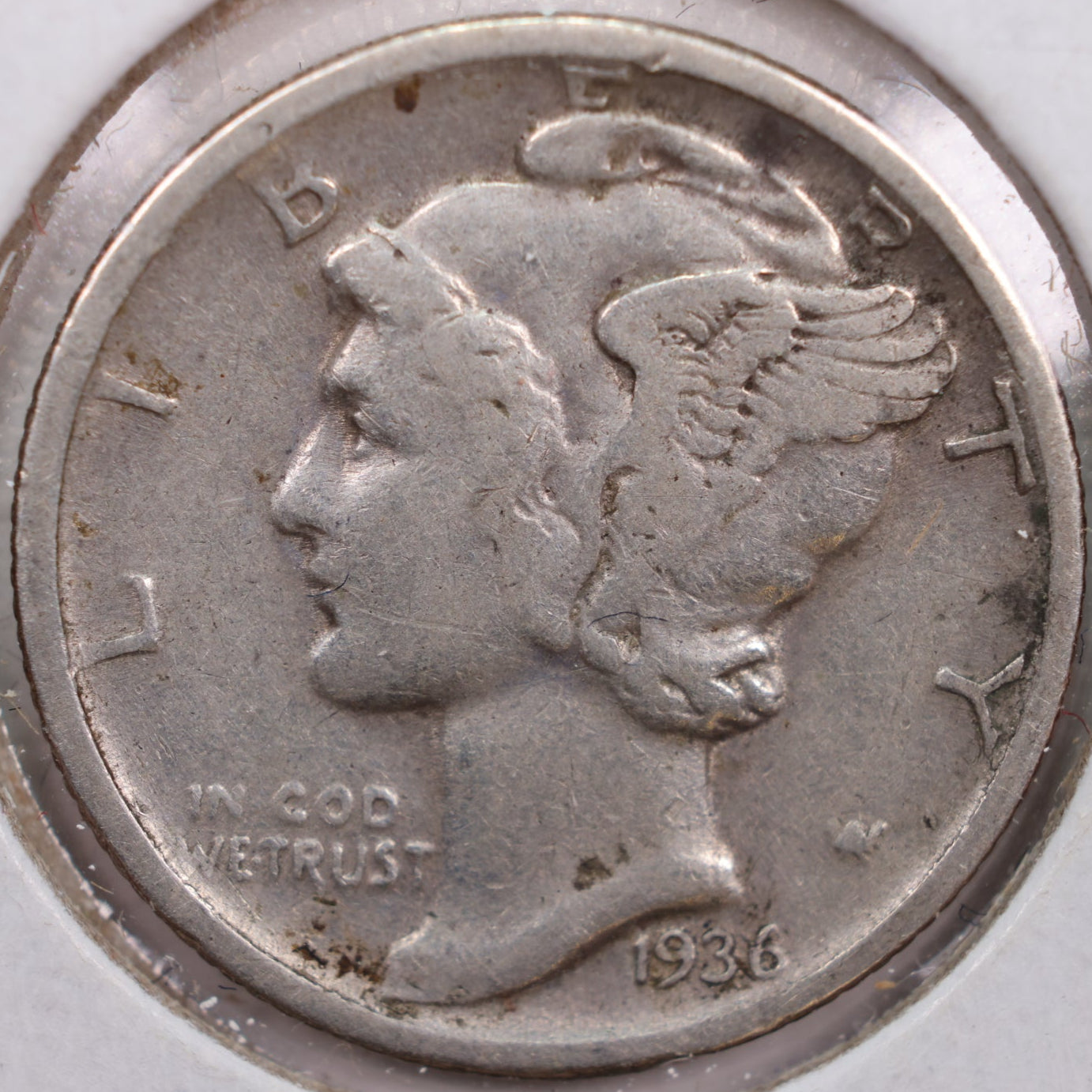 1936-D Mercury Dime, Very Fine Circulated Coin, Store #DE0134