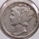 1936-D Mercury Silver Dime, Very Fine Circulated Coin, Store