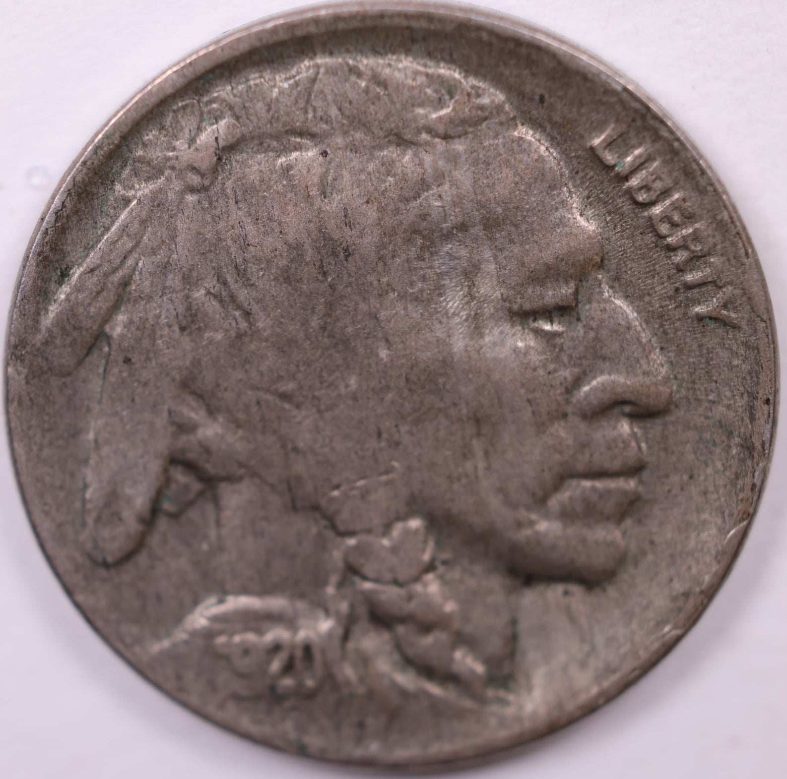 1920 D Buffalo Nickel, Late Die State, About Uncirculated Coin, Store #NL657