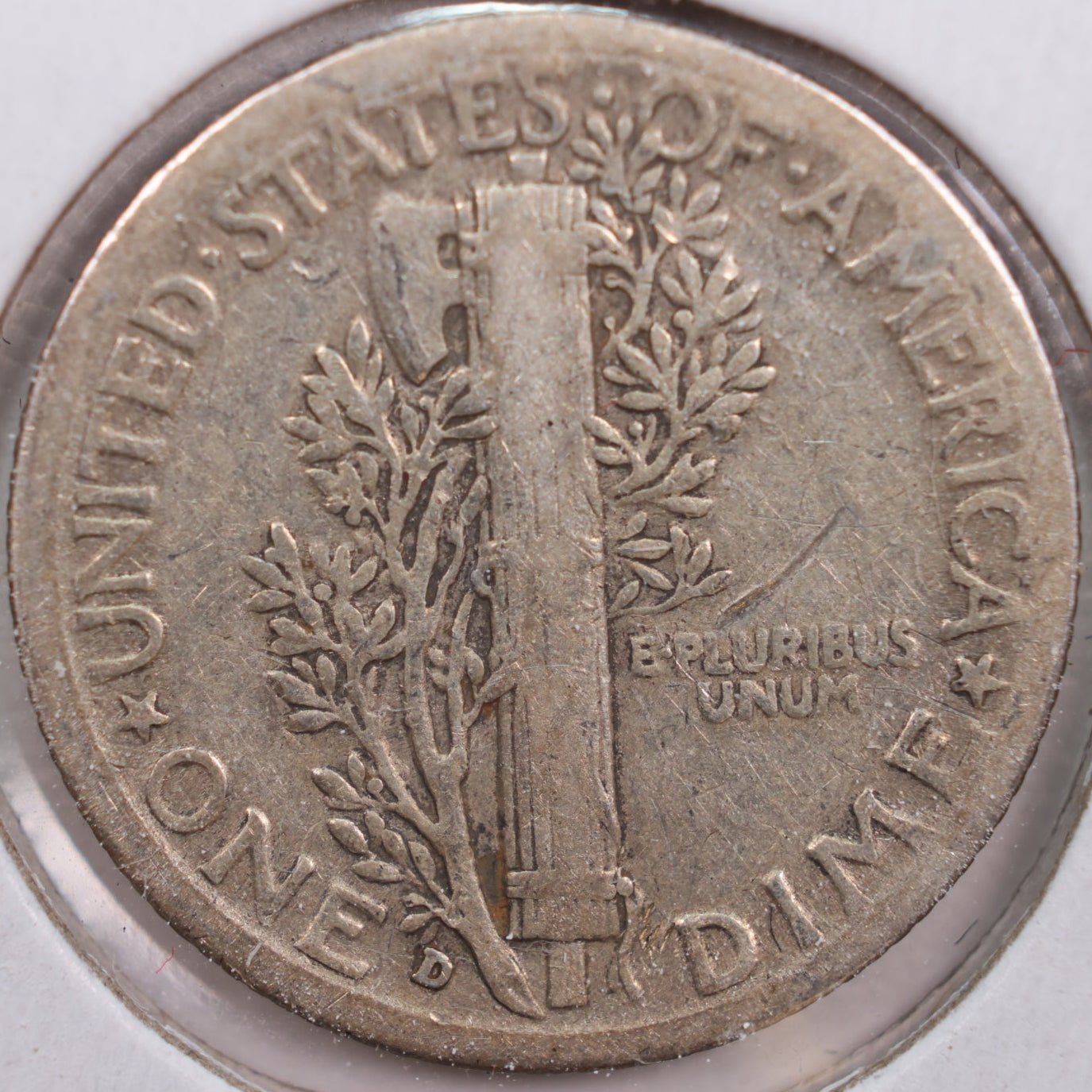 1936-D Mercury Silver Dime, Fine Circulated Coin, Store #DE0136