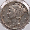 1936-S Mercury Silver Dime, Very Fine Circulated Coin, Store