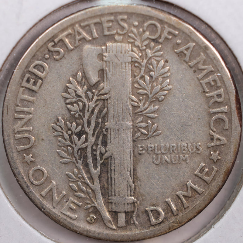 1936-S Mercury Silver Dime, Very Fine+ Circulated Coin, Store