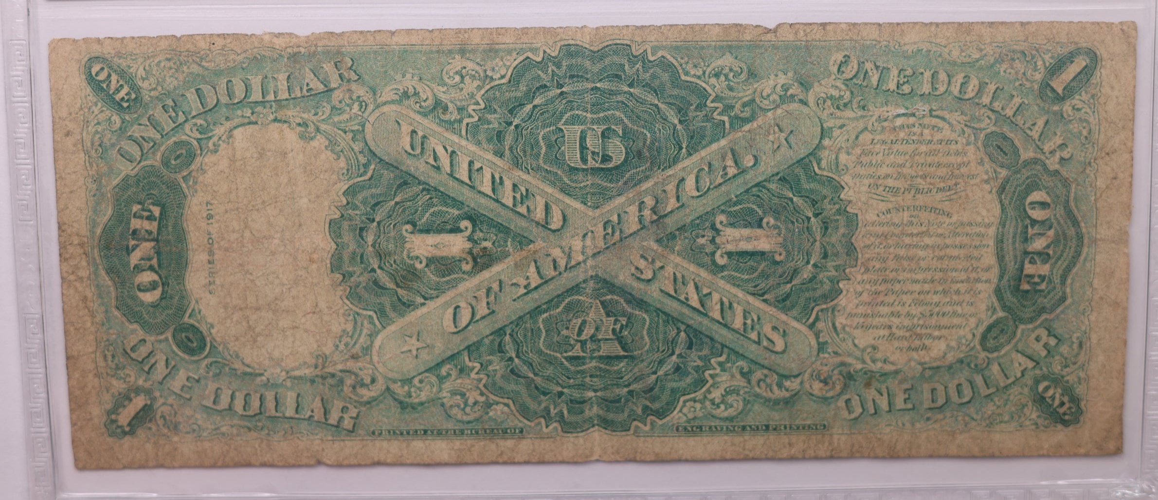 1917 $1., Legal Tender Note., PCGS F-12., Store Sale #GLT031