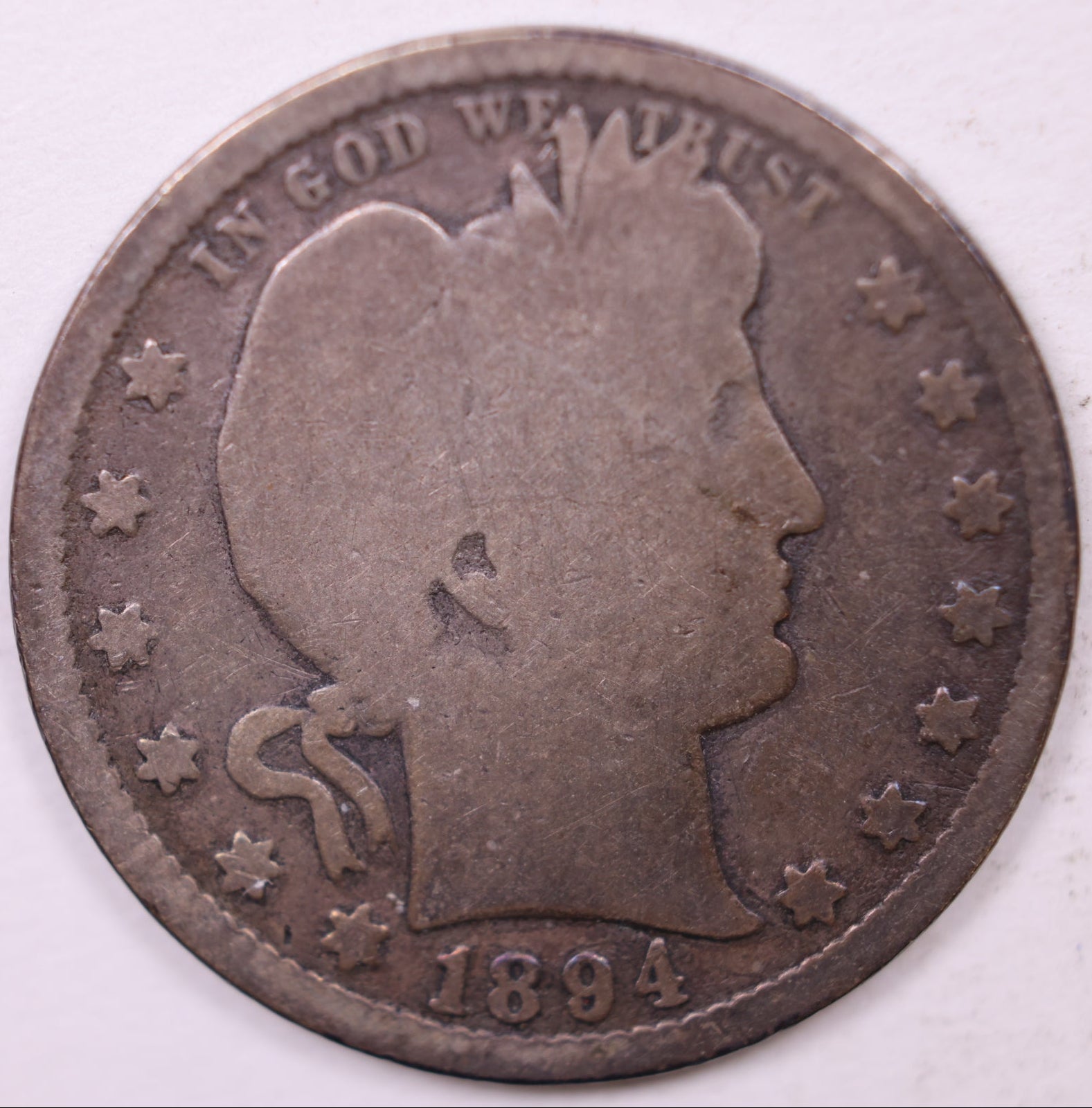 1894 O Barber Quarter, Good Circulated Coin, Store #QR1128