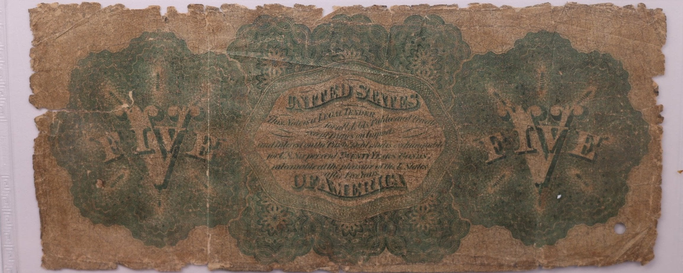 1862 $5., U.S. Legal Tender Note, PCGS VG-8., Store Sale #GLT027