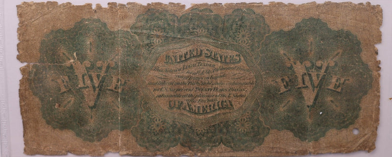 1862 $5., U.S. Legal Tender Note, PCGS VG-8., Store Sale