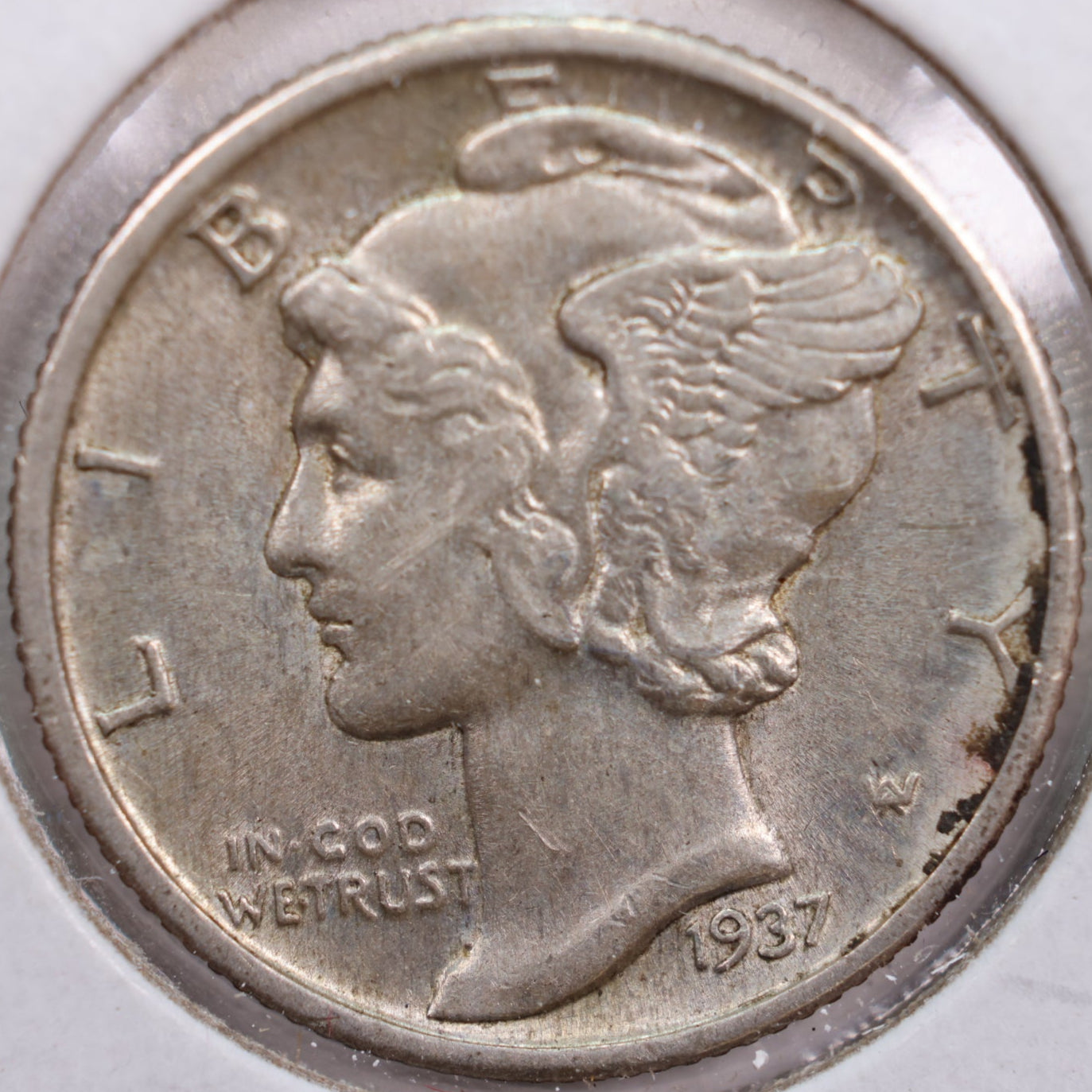 1937 Mercury Dime, Extra Fine Circulated Coin, Store #DE0148