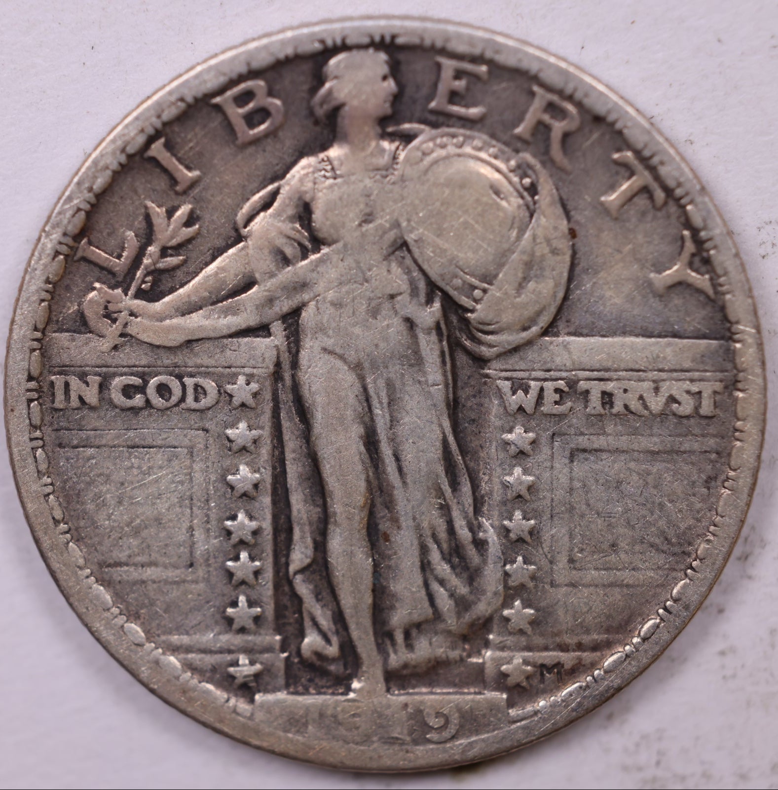 1919 Standing Liberty Quarter, Very Fine Circulated Coin, Store #QR1131