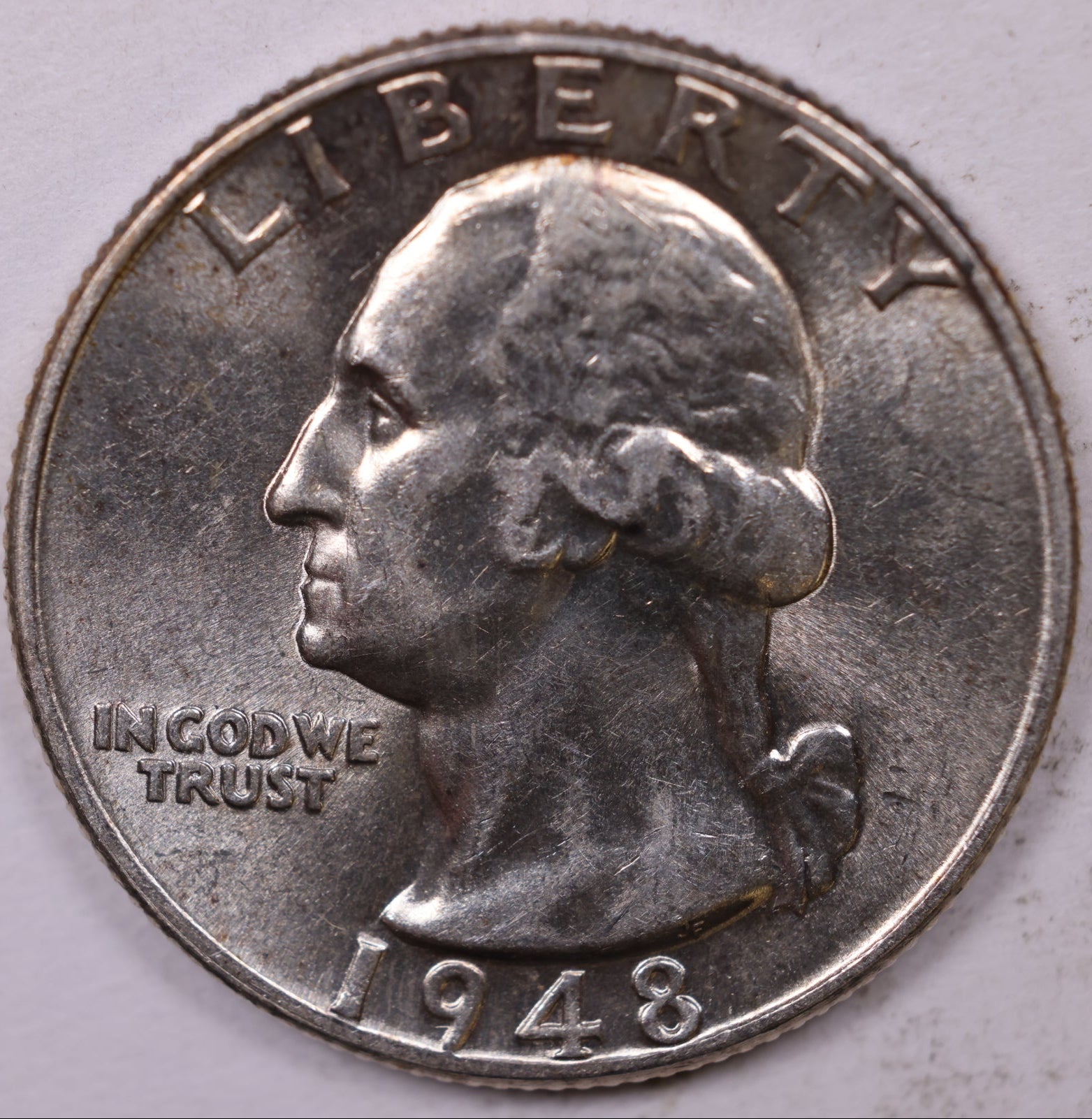 1948 Washington Quarter, Mint State Uncirculated Coin, Store #QR1137