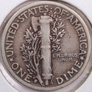 1937-S Mercury Silver Dime, Very Fine Circulated Coin, Store
