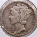 1938-S Mercury Silver Dime, Very Fine+ Circulated Coin, Store