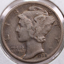 1938-S Mercury Silver Dime, Very Fine Circulated Coin, Store