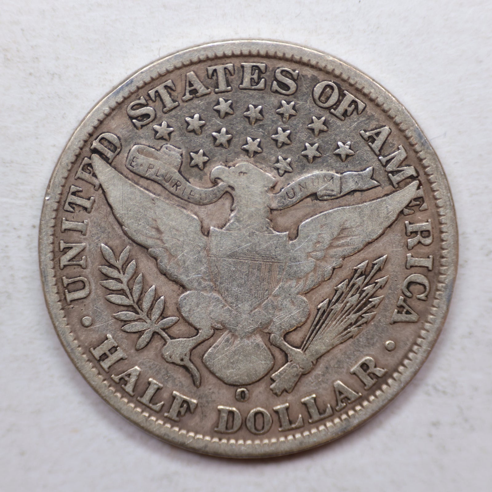 1904-O Barber Silver Half Dollar, Very Good Plus Circulated Coin, Store SALE #HR1085.