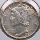 1939 Mercury Silver Dime, Mint State Uncirculated Coin, Store