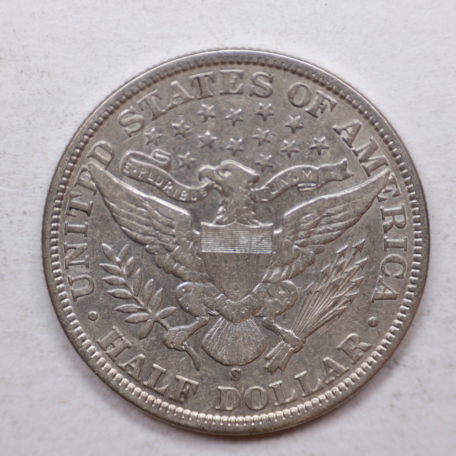 1905-S Barber Silver Half Dollar, Very Fine Circulated Coin, Store SALE #HR1088.