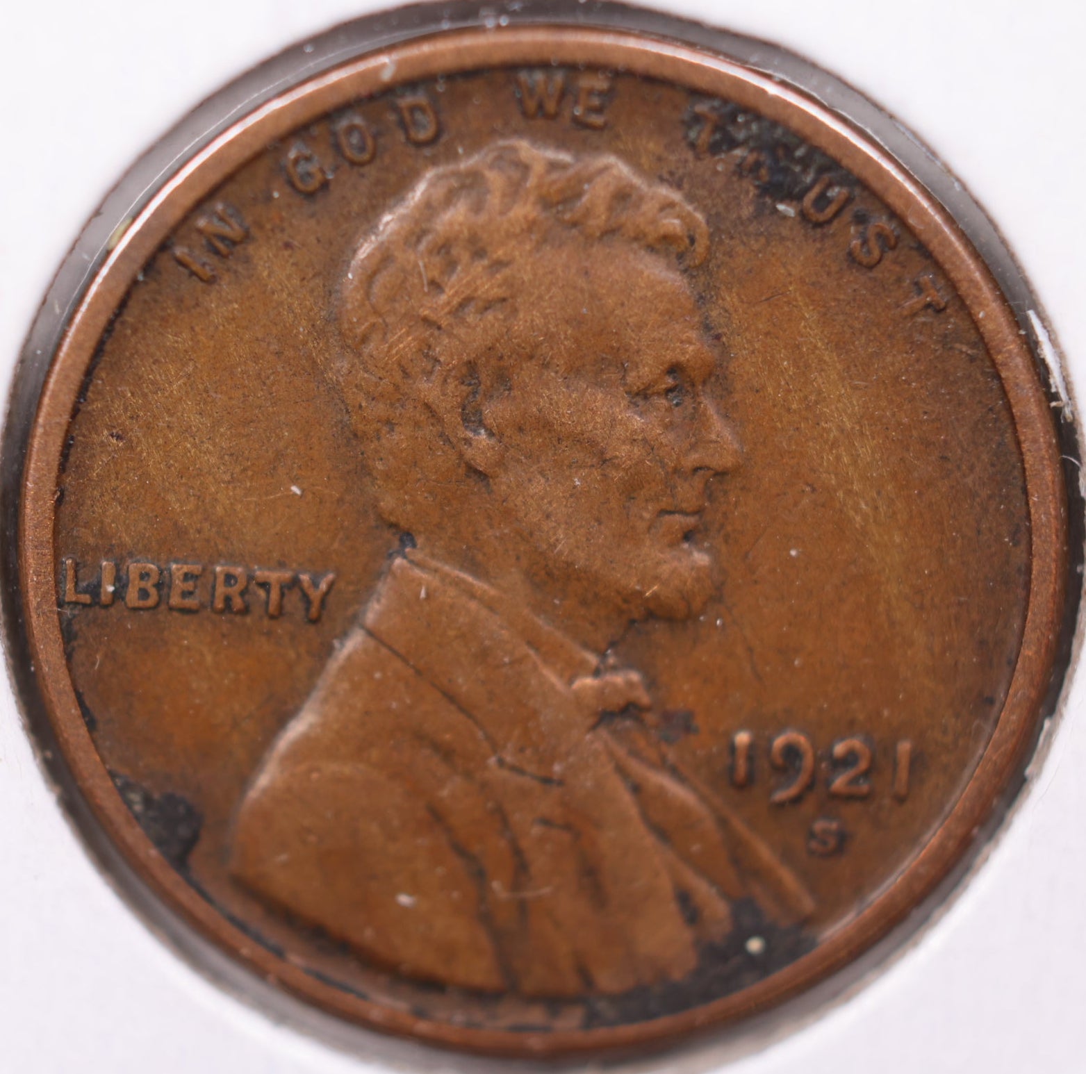 1921 S Lincoln Wheat Cent, Very Fine Circulated Coin, Store #CT0959