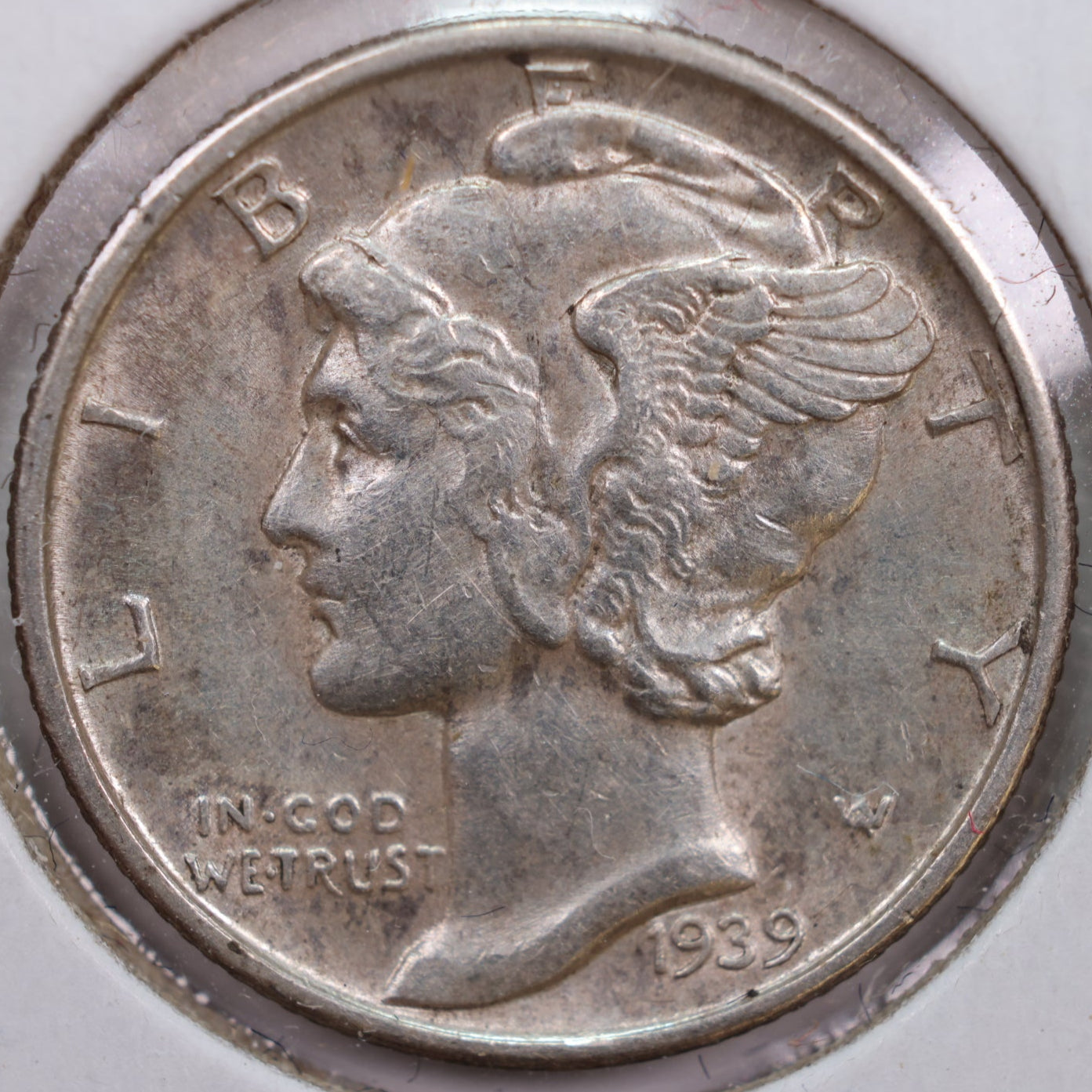 1939-D Mercury Silver Dime, Abt Uncirculated+ Coin, Store #DE0183