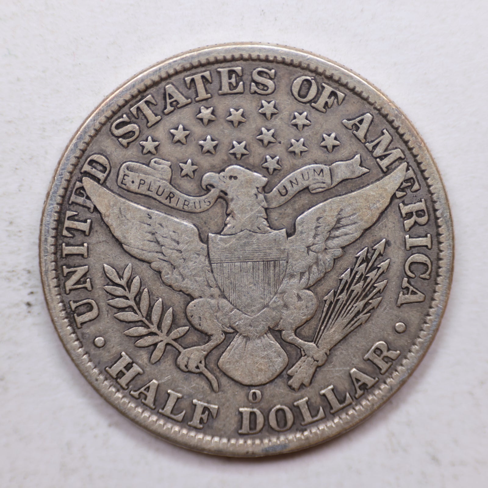 1908-O Barber Silver Half Dollar, Nice FINE Circulated Coin, Store Sale #HR1100.