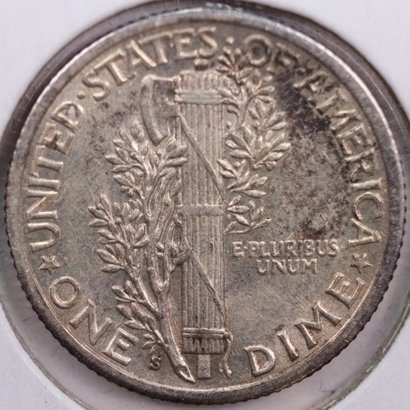 1939-S Mercury Silver Dime, Mint State Uncirculated Coin, Store