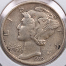 1939-S Mercury Silver Dime, Extra Fine+ Circulated Coin, Store