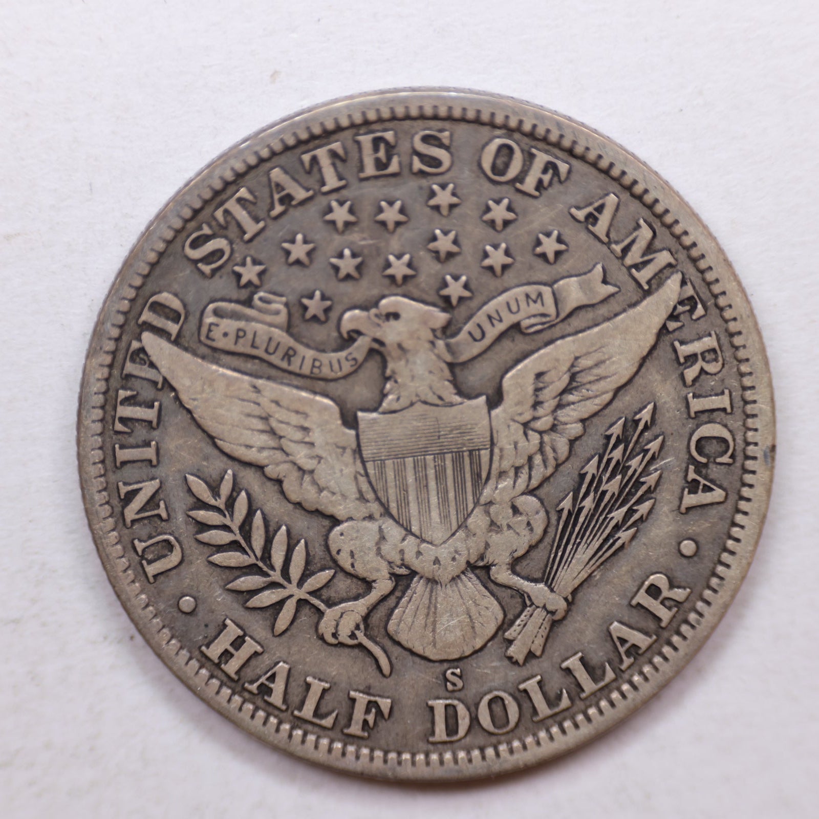 1911-D Barber Silver Half Dollar, Very Good+ Circulated Coin, Store #HR1107
