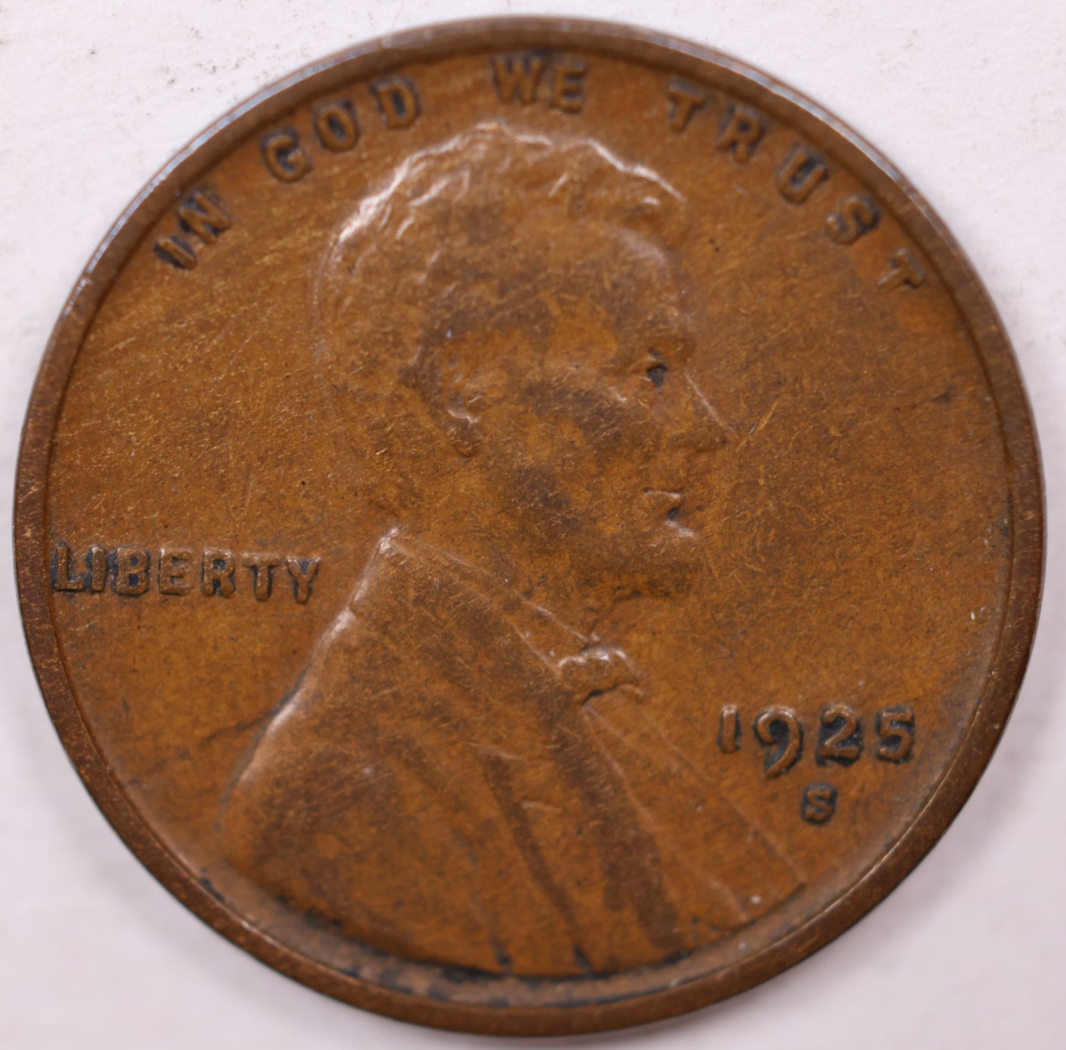 1925 S Lincoln Wheat Cent, About Uncirculated Coin, Store #CT0978