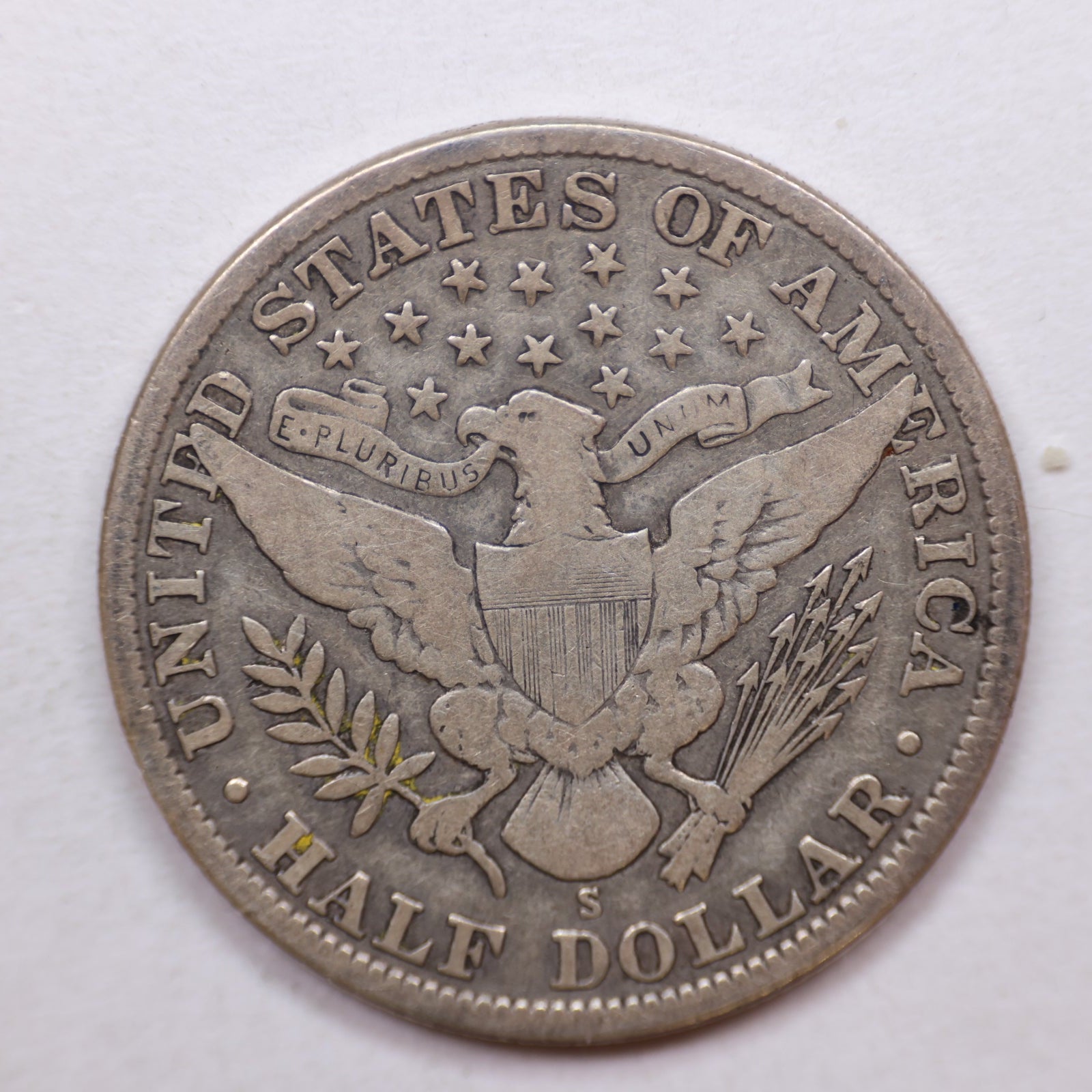 1912-S Barber Silver Half Dollar, Fine+ Circulated Coin, Store #HR1108