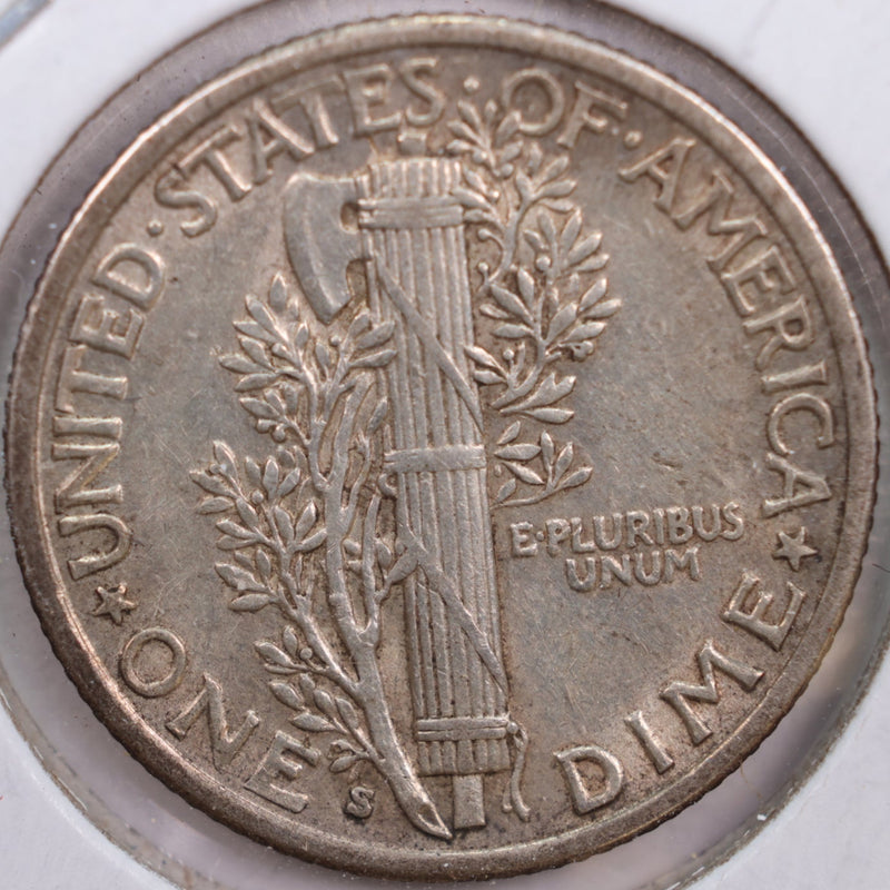 1939-S Mercury Silver Dime, Abt Uncirculated Coin, Store