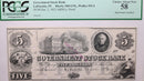1852 $5., Government State Bank., LAFAYETTE, IN., PCGS AU-58., Store Sale