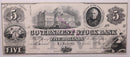 1852 $5., Government State Bank., LAFAYETTE, IN., PCGS AU-58., Store Sale
