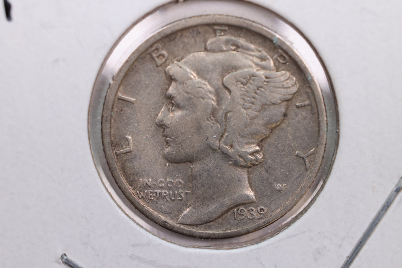 1939-S Mercury Silver Dime, Very Fine Circulated Coin, Store