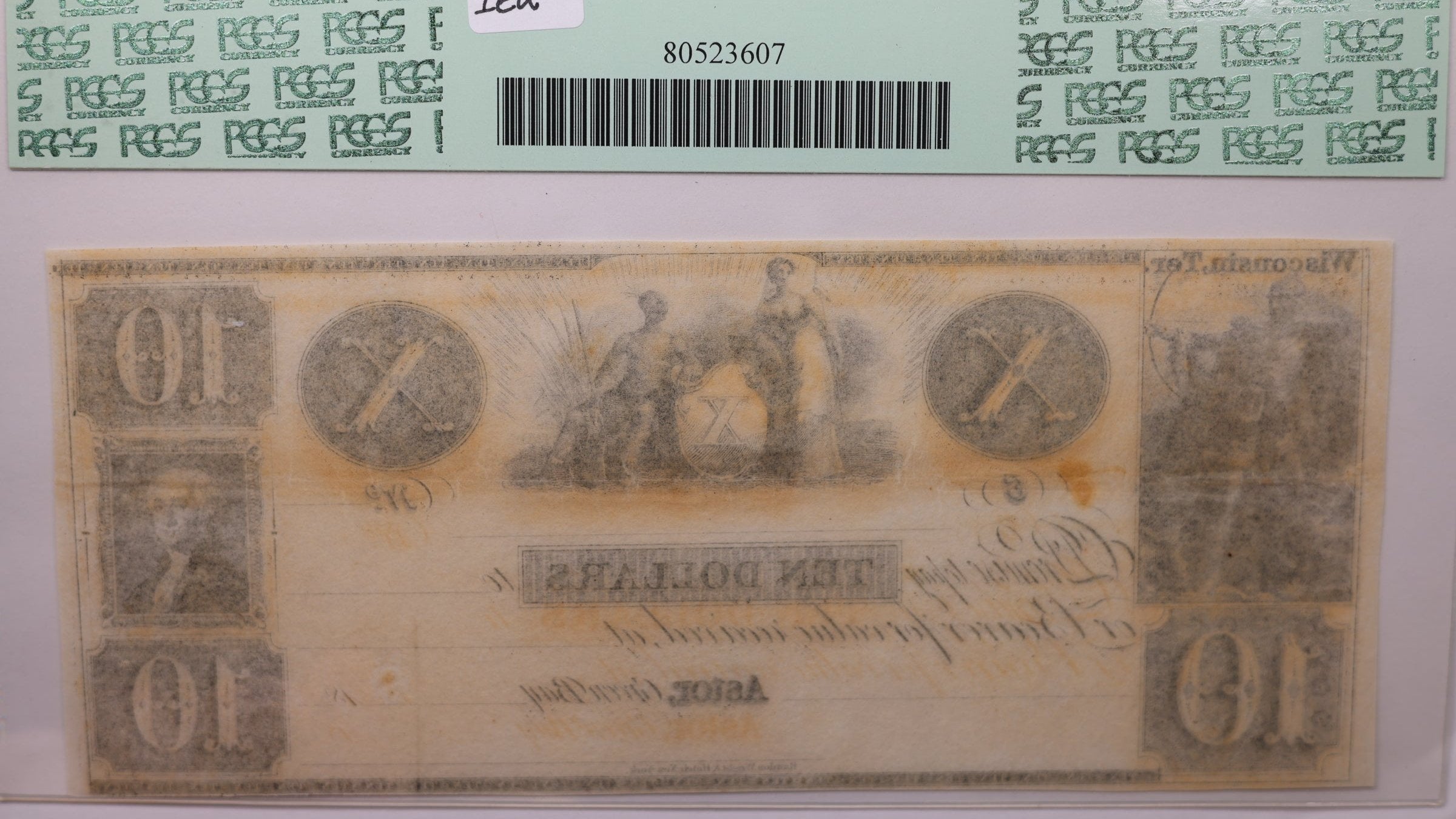 18__ $10., Green Bay, WI., UNKOWN-Issue., PCGS AU-50., Store Sale #GWI001