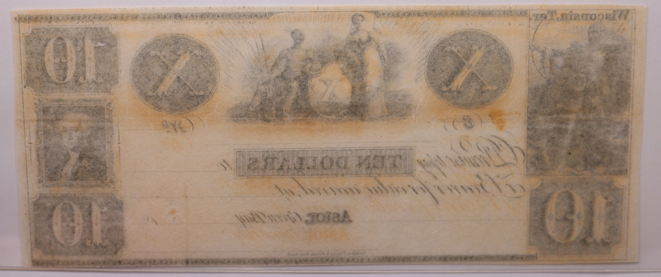 18__ $10., Green Bay, WI., UNKOWN-Issue., PCGS AU-50., Store Sale #GWI001