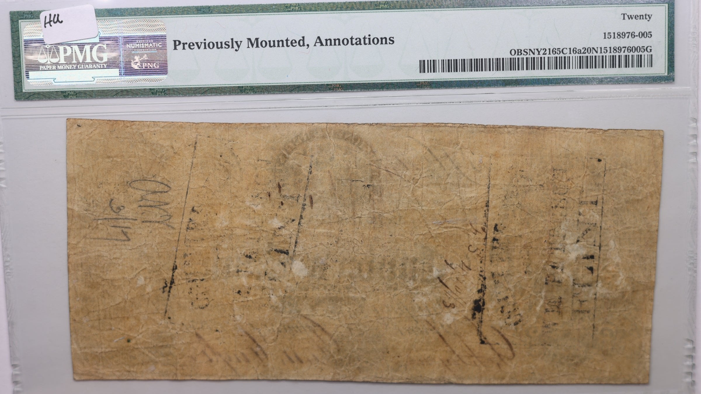 1854 $5., CUYLER'S Bank., Palmyra, N.Y., "Counterfeit"., PCGS VF-20., Store #GNY002
