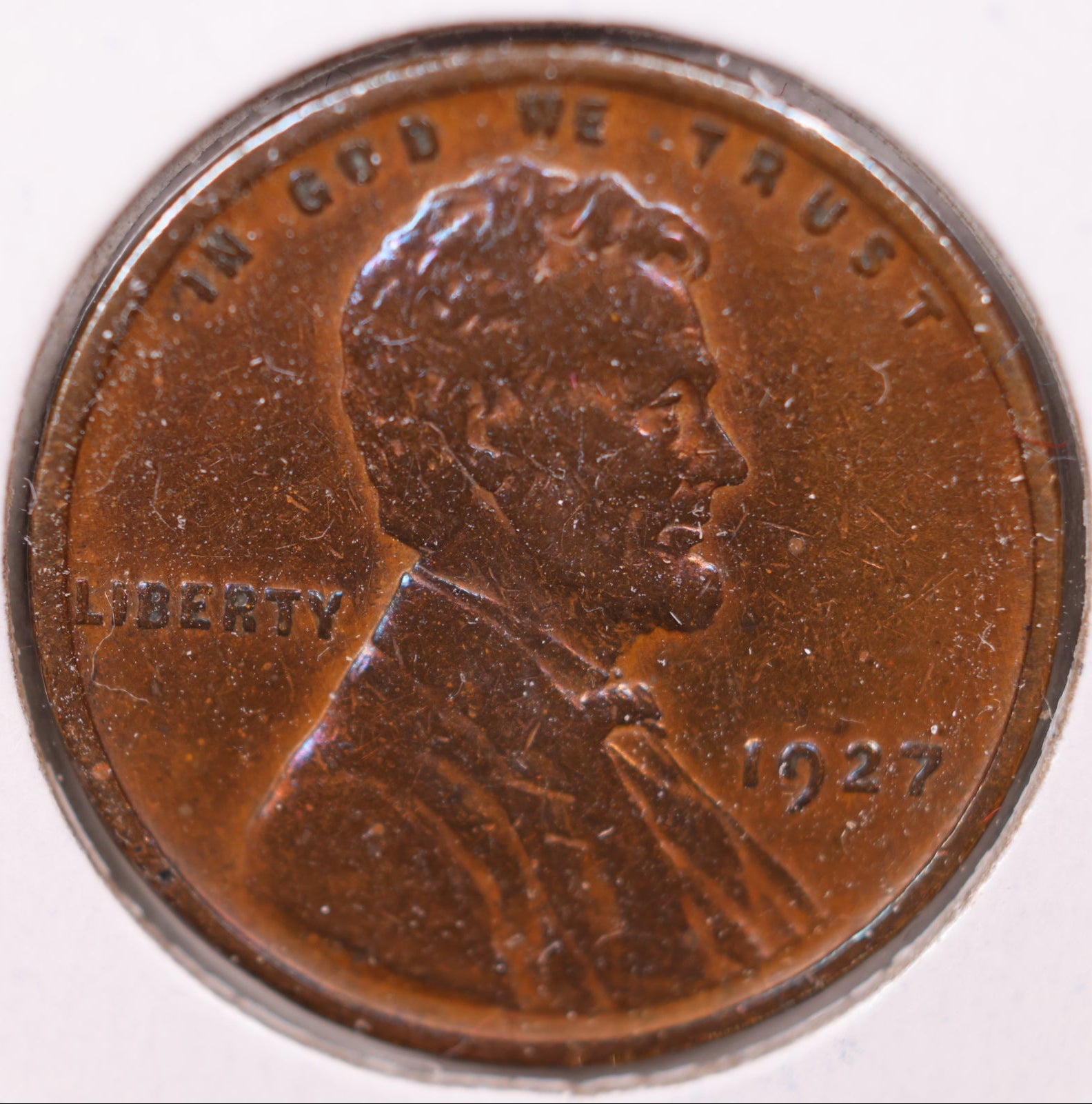 1927 Lincoln Wheat Cent, About Uncirculated Coin, Store #CT0994