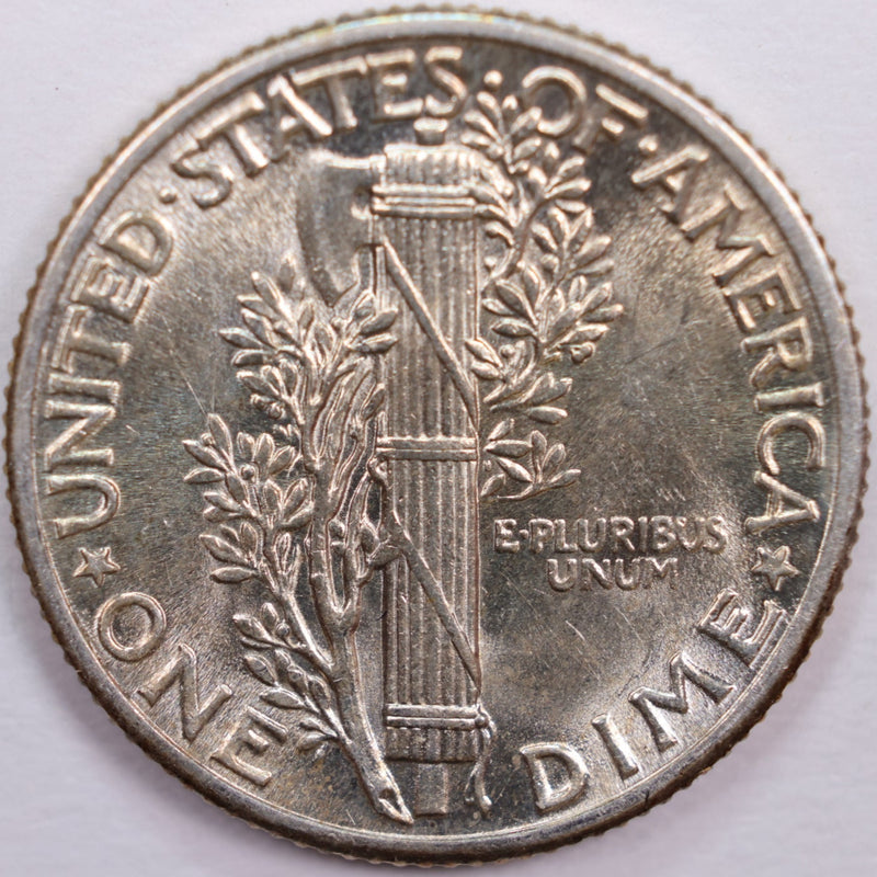 1941 Mercury Silver Dime, Mint State Uncirculated Coin, Store